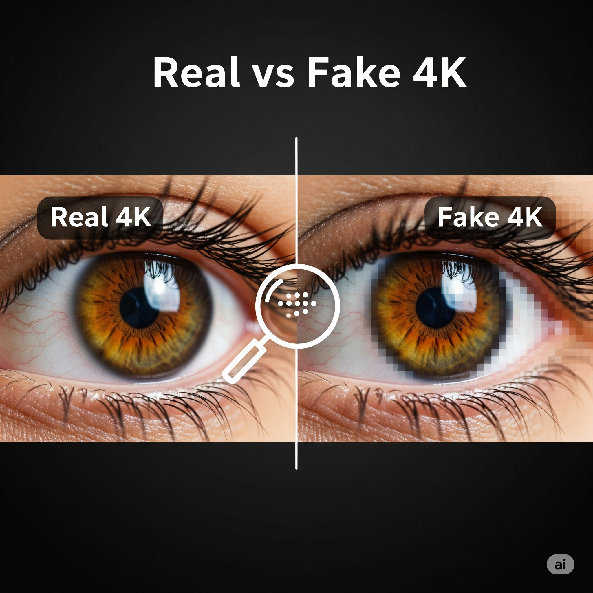 Real vs fake 4K comparison