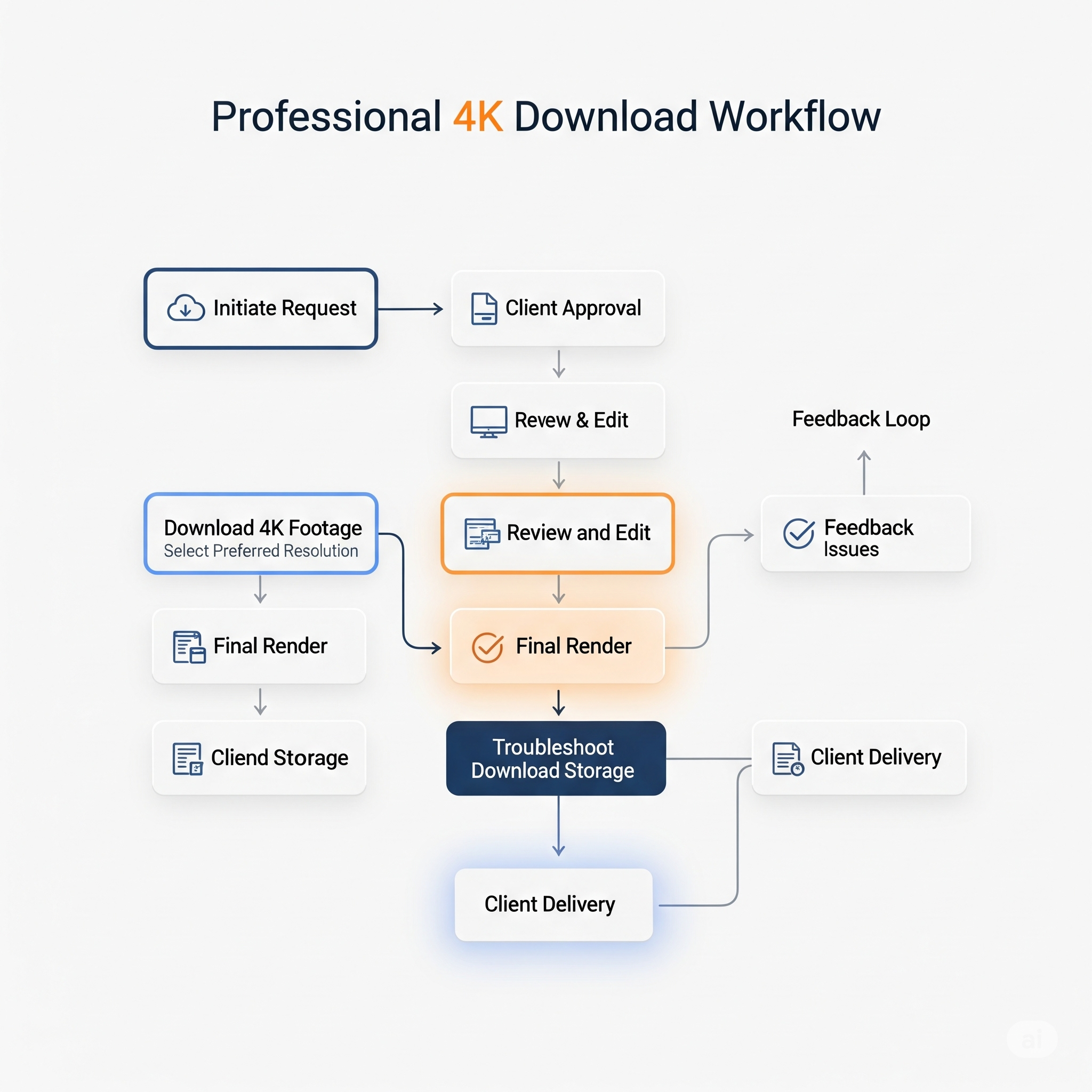 Professional 4K download workflow