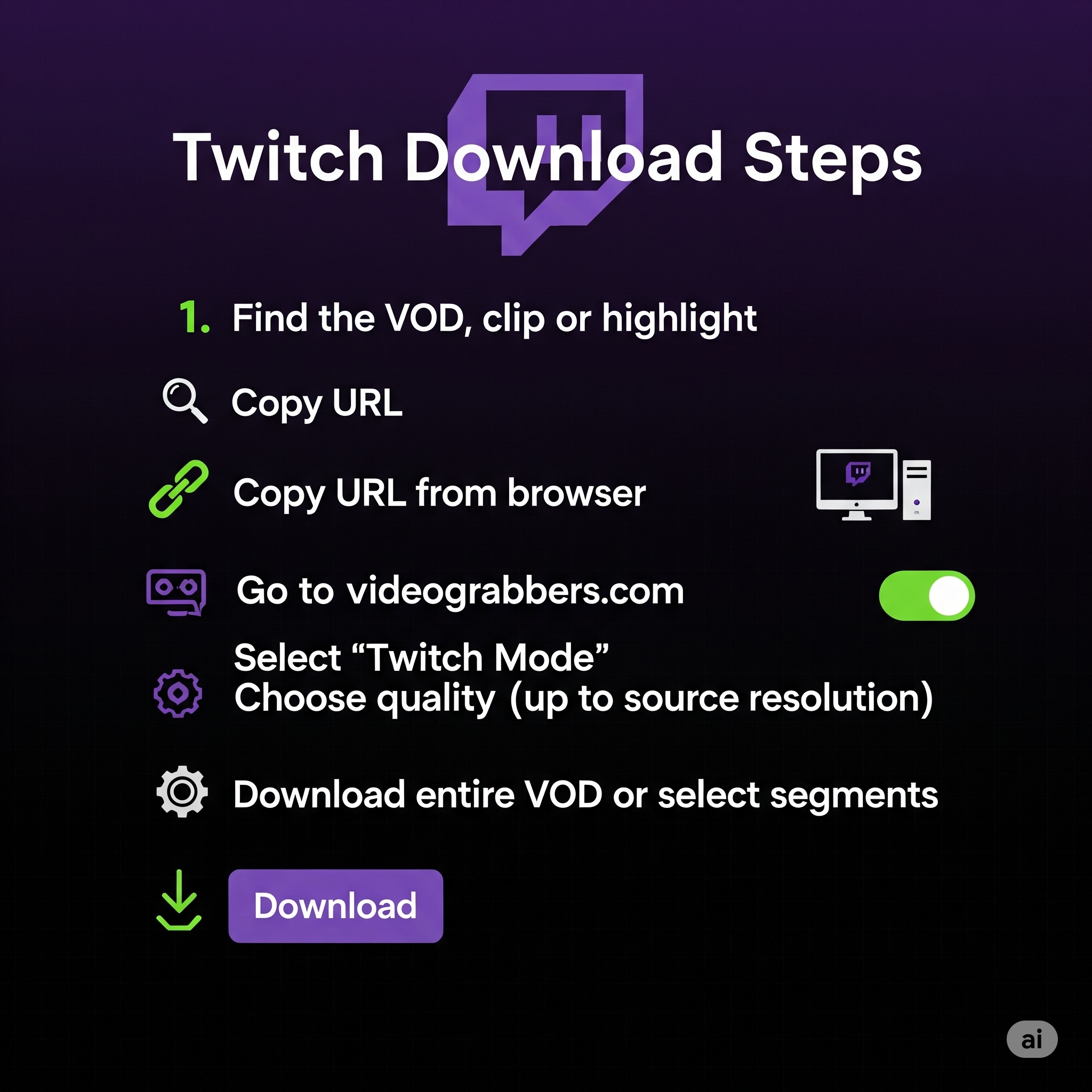 Twitch download steps